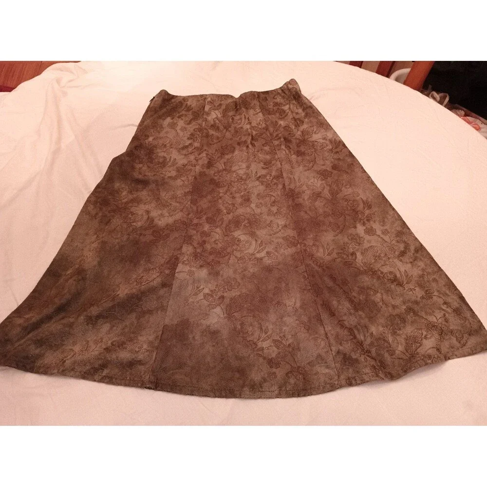 Christopher & Banks Size 4 brown floral skirt A line measurements in pics